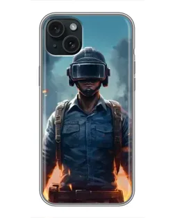 Чохол для iPhone 15 Plus з картинкою «PUBG — реалістичний герой»