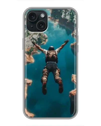 Чохол для iPhone 15 Plus з картинкою «PUBG — вільне падіння»