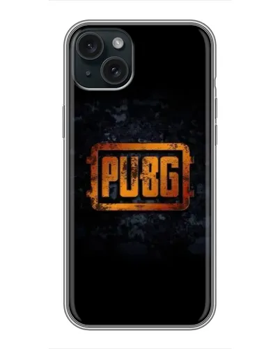 Чохол для iPhone 15 Plus з картинкою «PUBG — золотий логотип»
