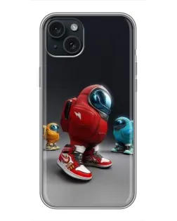 Чохол для iPhone 15 Plus з картинкою «Among Us — 3D стиль»
