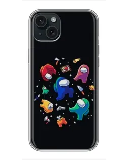 Чохол для iPhone 15 Plus з картинкою «Among Us космос»