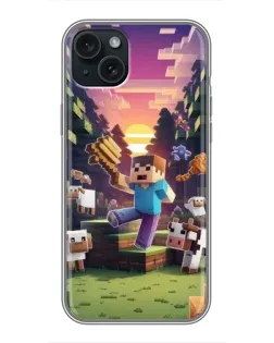 Чохол для iPhone 15 Plus з картинкою «Стів на фермі» Чохол для iPhone 15 Plus з картинкою «Стів на фермі»