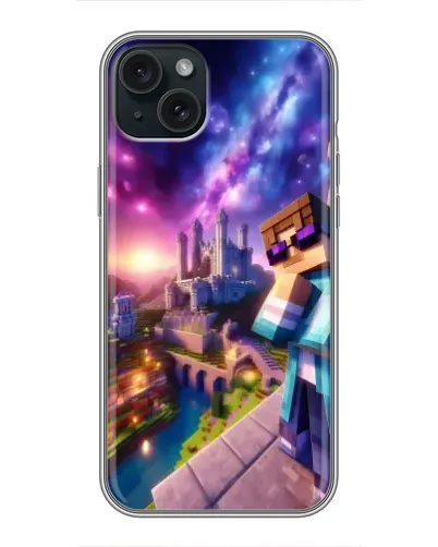Чохол для iPhone 15 Plus з картинкою «Стів та космос»