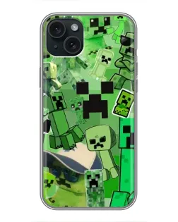 Чохол для iPhone 15 Plus з картинкою «Кріпери Minecraft»