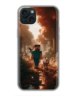 Чохол для iPhone 15 Plus з картинкою «Стів у лісі»