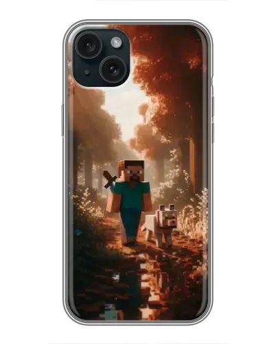 Чохол для iPhone 15 Plus з картинкою «Стів у лісі»