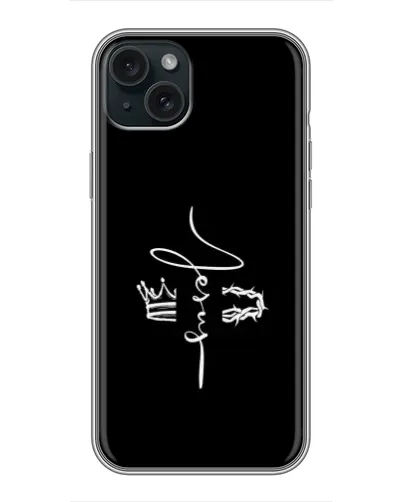 Чехол для iPhone 15 Plus с картинкой «Король Славы Jesus»