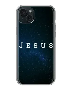 Чехол для iPhone 15 Plus с картинкой «Звездное небо Jesus»