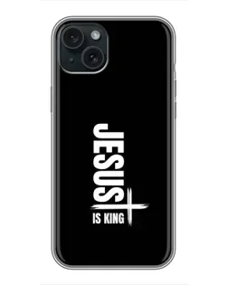 Чехол для iPhone 15 Plus с картинкой «Вертикаль веры Jesus»
