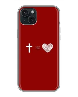 Чехол для iPhone 15 Plus с картинкой «Уравнение любви»