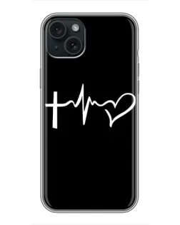 Чехол для iPhone 15 Plus с картинкой «Пульс веры»