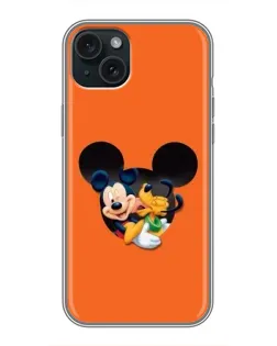 Чехол для iPhone 15 Plus с картинкой «Сердце Микки Минни»