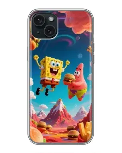 Чохол для iPhone 15 Plus з картинкою «Космічний фастфуд»
