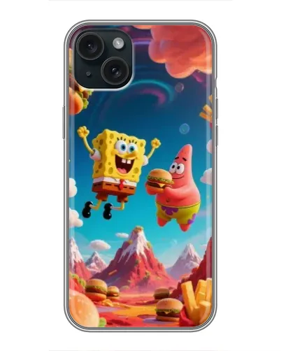 Чохол для iPhone 15 Plus з картинкою «Космічний фастфуд»