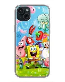 Чохол для iPhone 15 Plus з картинкою «Губка Боб та друзі» Чохол для iPhone 15 Plus з картинкою «Губка Боб та друзі»