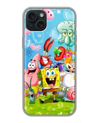Чохол для iPhone 15 Plus з картинкою «Губка Боб та друзі» Чохол для iPhone 15 Plus з картинкою «Губка Боб та друзі»
