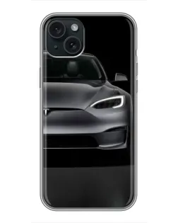 Чохол для iPhone 15 Plus з картинкою «Tesla Model S Look» Чохол для iPhone 15 Plus з картинкою «Tesla Model S Look»