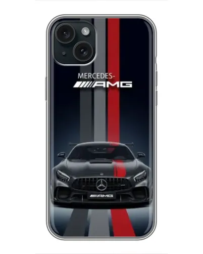 Чохол для iPhone 15 Plus з картинкою «Mercedes — білий карбон» Чохол для iPhone 15 Plus з картинкою «Mercedes — білий карбон»
