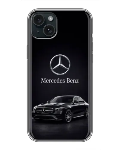 Чохол для iPhone 15 Plus з картинкою «Mercedes — решітка радіатора» Чохол для iPhone 15 Plus з картинкою «Mercedes — решітка радіатора»