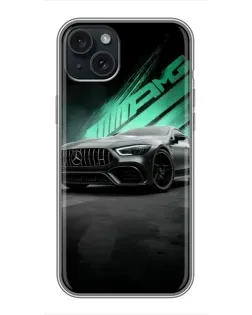 Чохол для iPhone 15 Plus з картинкою «Темний Mercedes AMG»