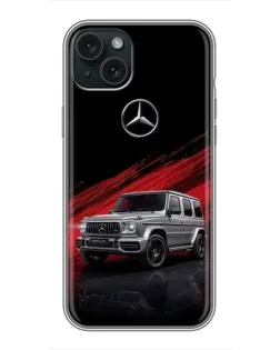 Чохол для iPhone 15 Plus з картинкою «Mercedes G-Class червоний»