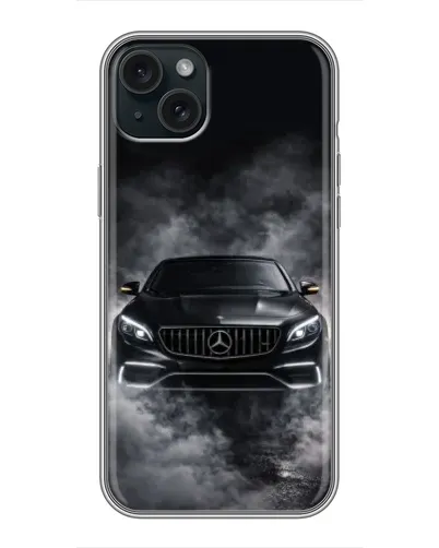 Чохол для iPhone 15 Plus з картинкою «Mercedes у диму» Чохол для iPhone 15 Plus з картинкою «Mercedes у диму»