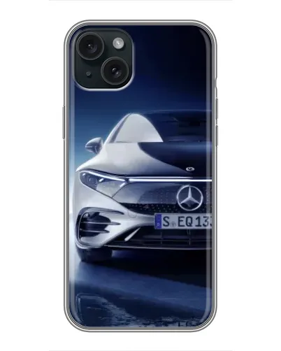Чохол для iPhone 15 Plus з картинкою «Mercedes EQ — майбутнє» Чохол для iPhone 15 Plus з картинкою «Mercedes EQ — майбутнє»