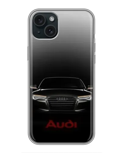 Чохол для iPhone 15 Plus з картинкою «Audi — градієнтний контур» Чохол для iPhone 15 Plus з картинкою «Audi — градієнтний контур»