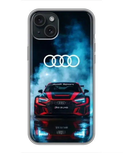 Чохол для iPhone 15 Plus з картинкою «Audi Sport — неон» Чохол для iPhone 15 Plus з картинкою «Audi Sport — неон»