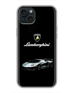 Чохол для iPhone 15 Plus з картинкою «Логотип Lamborghini класика»