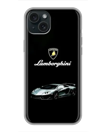 Чохол для iPhone 15 Plus з картинкою «Логотип Lamborghini класика»