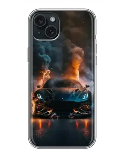 Чохол для iPhone 15 Plus з картинкою «Lamborghini димна естетика»