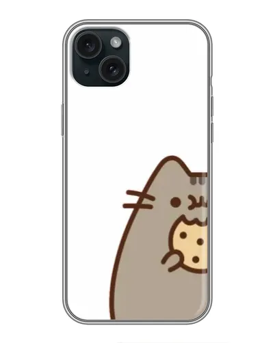 Чохол для iPhone 15 Plus з картинкою «Пушин з печивом»
