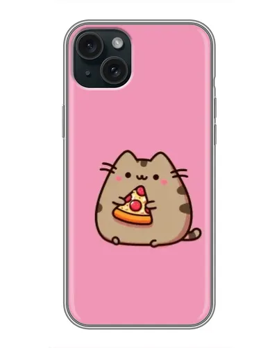 Чохол для iPhone 15 Plus з картинкою «Пушин із піцою»