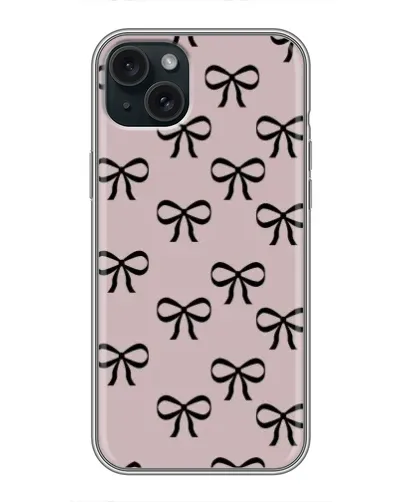 Чохол для iPhone 15 Plus з картинкою «Чорні бантики» Чохол для iPhone 15 Plus з картинкою «Чорні бантики»