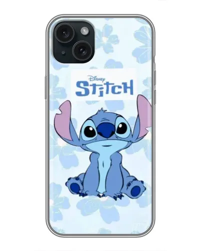 Чохол для iPhone 15 Plus з картинкою «Stitch серед квітів» Чохол для iPhone 15 Plus з картинкою «Stitch серед квітів»