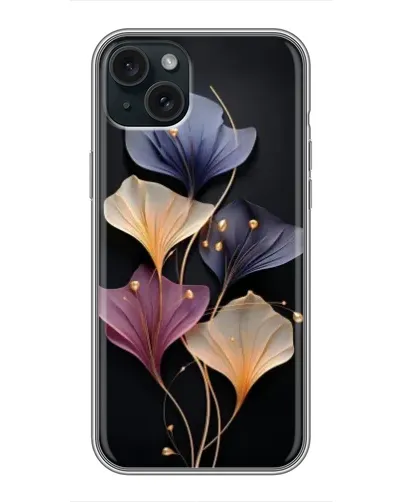 Чохол для iPhone 15 Plus з картинкою «Лілові квіти грації»