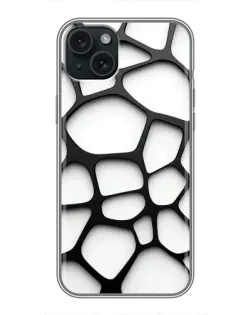 Чохол для iPhone 15 Plus з картинкою «Біла об'ємна сітка» Чохол для iPhone 15 Plus з картинкою «Біла об'ємна сітка»