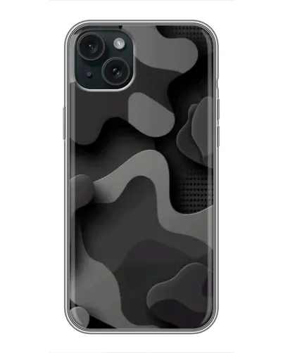 Чохол для iPhone 15 Plus з картинкою «Темний абстрактний камуфляж»