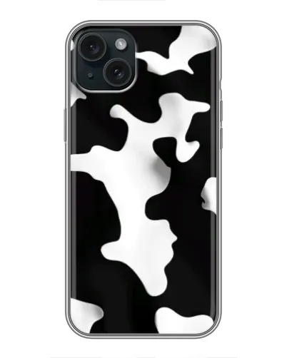 Чохол для iPhone 15 Plus з картинкою «Чорно-біла пляма»