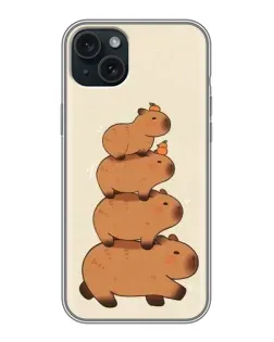 Чохол для iPhone 15 Plus з картинкою «Вежа з капібар»