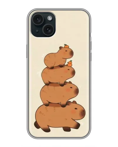 Чохол для iPhone 15 Plus з картинкою «Вежа з капібар»