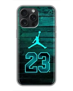 Чохол для iPhone 15 Pro Max з картинкою «Jordan Cyan 23»