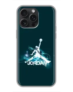 Чохол для iPhone 15 Pro Max з картинкою «Jordan Blue Fire»