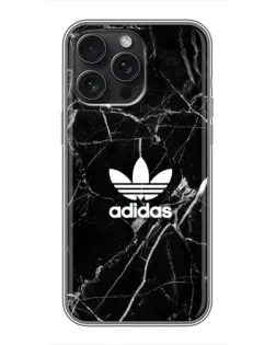 Чохол для iPhone 15 Pro Max з картинкою «Білий мармур Adidas»