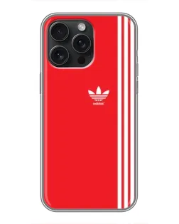 Чохол для iPhone 15 Pro Max з картинкою «Червоний мінімалізм Adidas»