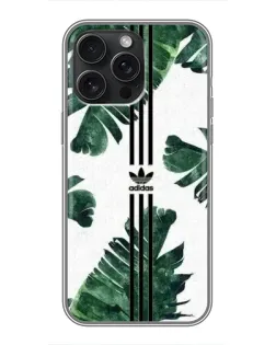 Чохол для iPhone 15 Pro Max з картинкою «Пальмове листя адідас»