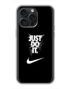 Чохол для iPhone 15 Pro Max з картинкою «Текстовий принт Nike»