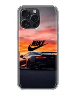 Чохол для iPhone 15 Pro Max з картинкою «Nike та суперкар»