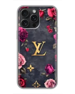 Чохол для iPhone 15 Pro Max з картинкою «Квітковий Louis Vuitton»